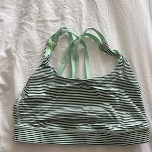 Lululemon Athletica Striped Mint Green Bra